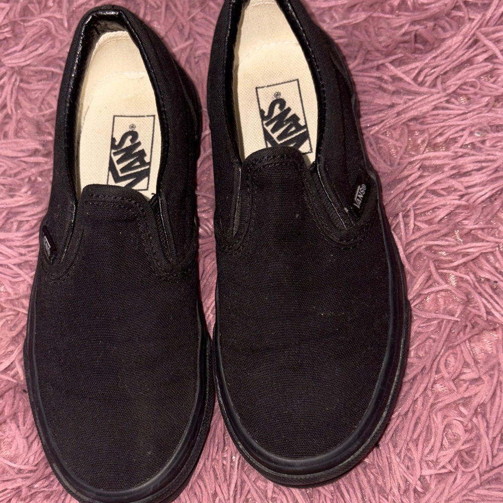 Vans Classic Black Canvas Slip-Ons